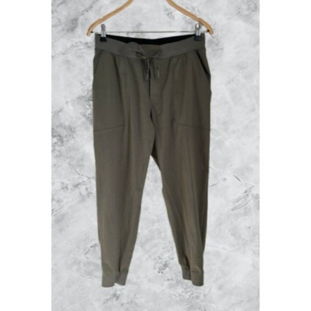 Lululemon Olive Green Jogger Pants M Lightweight Recycled Polyester & Elastane W
